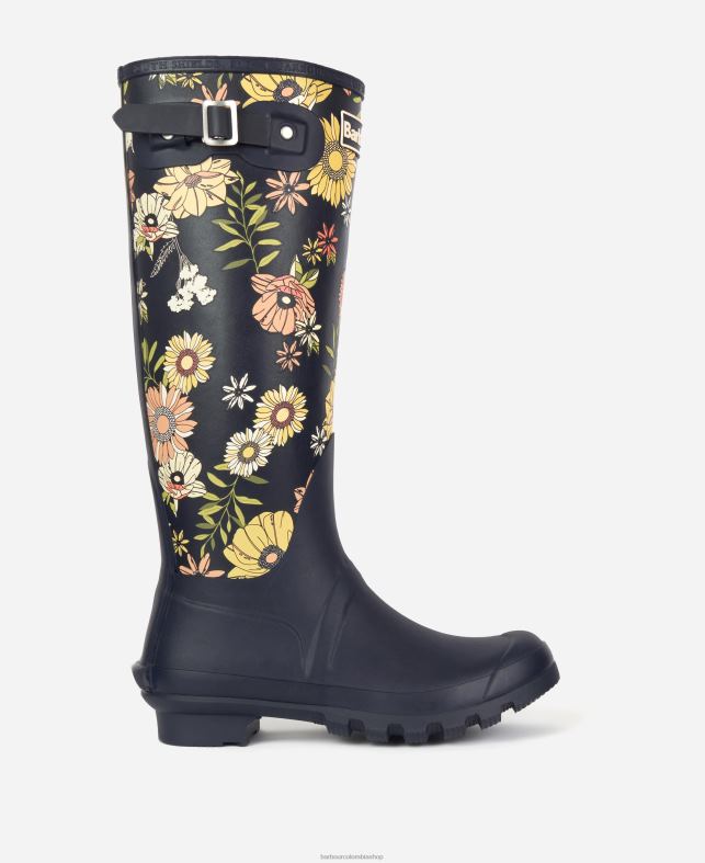 Barbour calzado mujer floral azul marino botas de agua bede LH60R2173 Barbour calzado mujer floral azul marino botas de agua bede LH60R2173