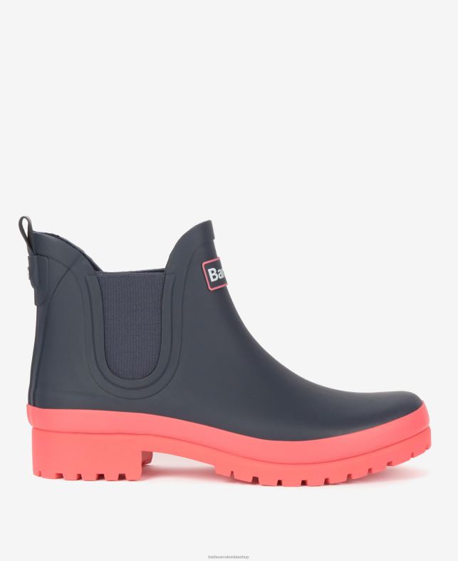 Barbour calzado mujer ponche azul marino/rosa botas de agua malva LH60R2174 Barbour calzado mujer ponche azul marino/rosa botas de agua malva LH60R2174